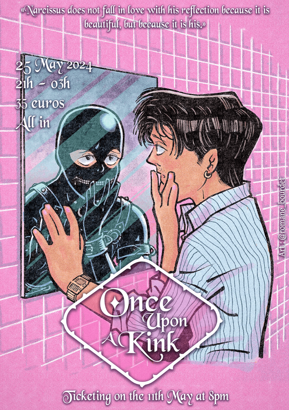 OUAK06 : Narcissus does not fall in love with his reflection because it's beautiful, but because it is his.